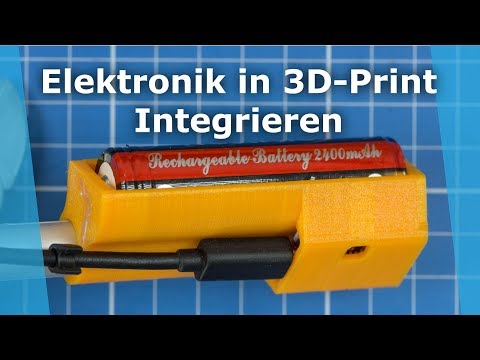 Elektronik in 3D-Prints integrieren - USB 18650 Ladegerät tp4056